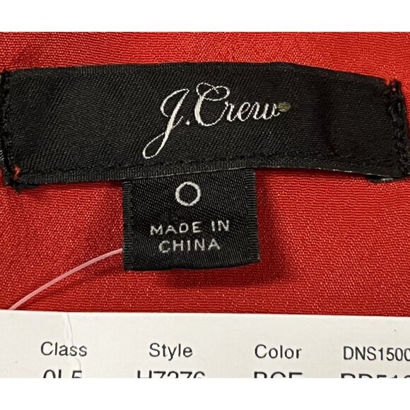 J Crew Women Sheath Dress Red Size 0 Ruffle Eyelet Lined Women Round Neck New - Picture 5 of 8